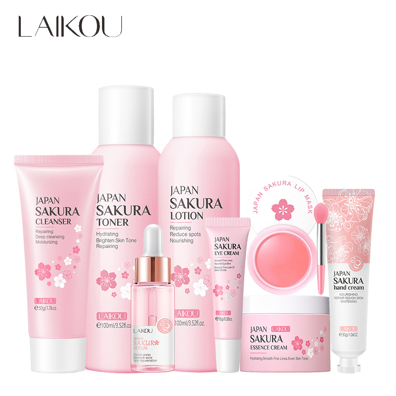 Skincare Niacinamide - LAIKOU 사쿠라 페이셜 스킨 케어 세트,