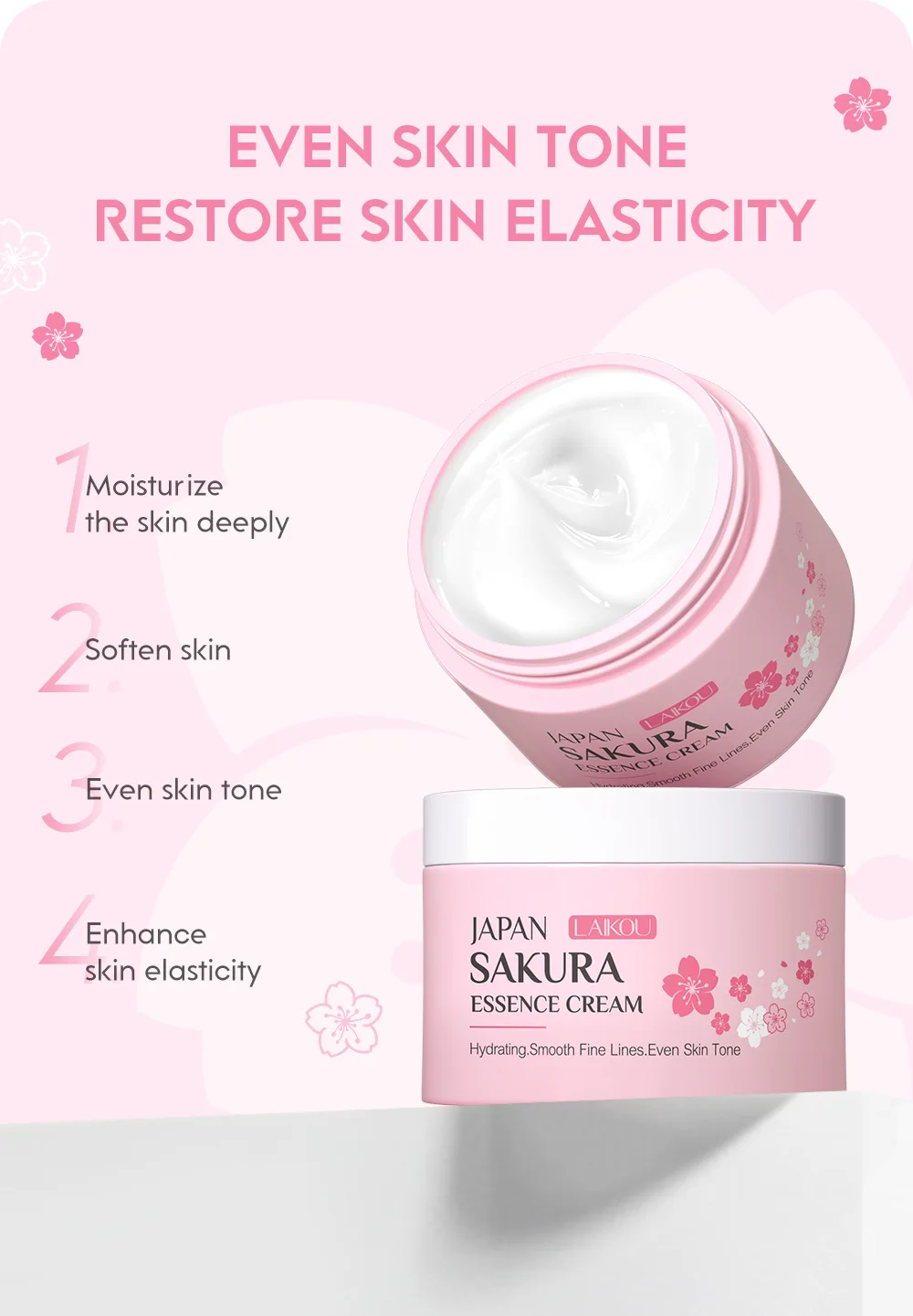 라이코우 일본 사쿠라 에센스 크림 수분 공급, 잔주름  - Skincare Niacinamide 리뷰 및 가격